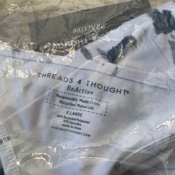 Threads 4 Thought Kady Blue Indigo Stripe Wash Crop Top. - XL - Picture 4 of 5